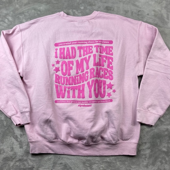 Disney Zipa Dee Tees Pink Pullover Sweatshirt Women's XL - Picture 9 of 9